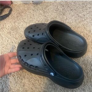CROCS Baya Platform Clog in Black